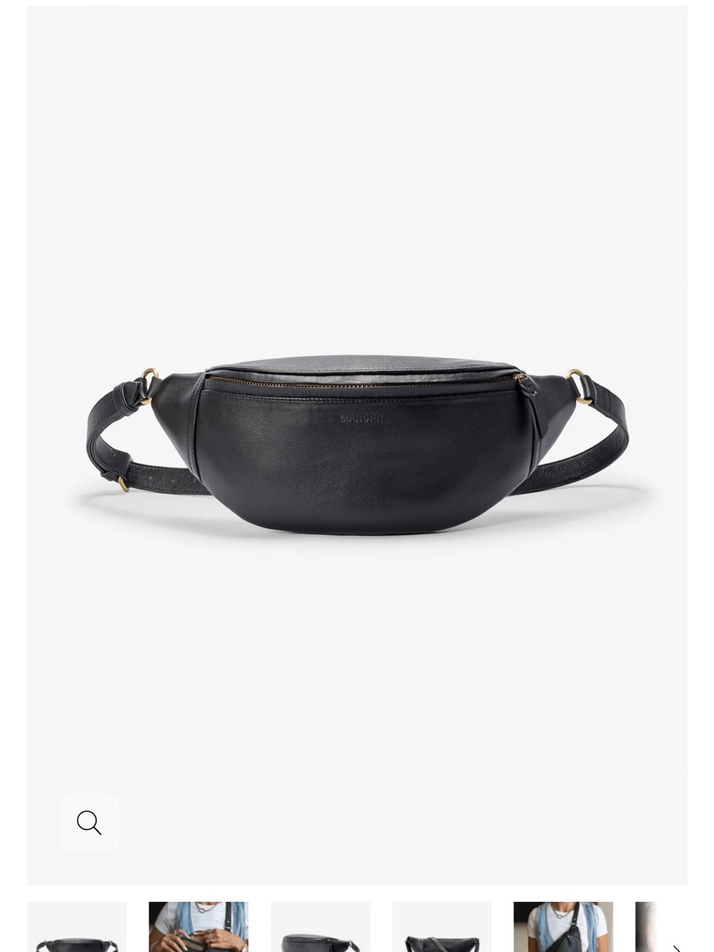 Mandrn Women's Atlas Black Leather Crossbody Sling Bag $199